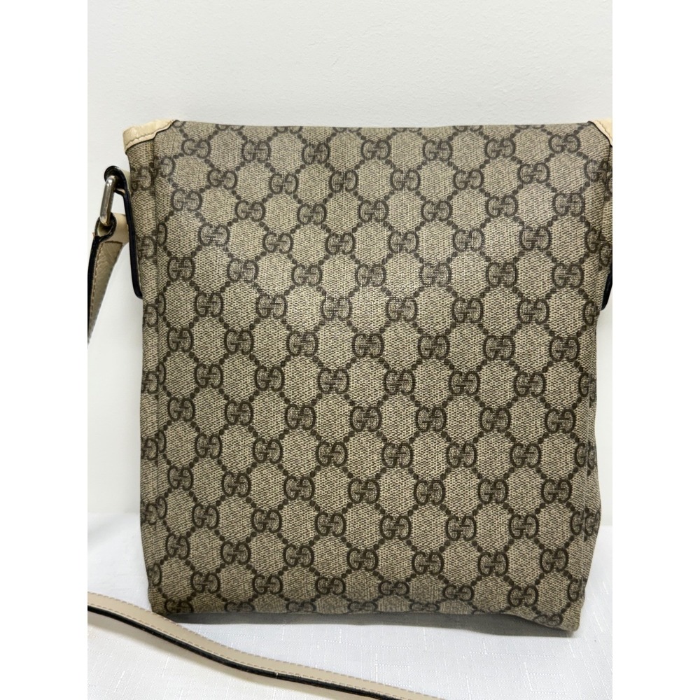Gucci GG Supreme Beige Messenger Crossbody Bag With COA - Picture 6 of 11